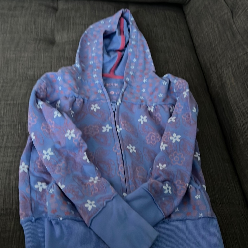 Girls Tangerline Zip Top